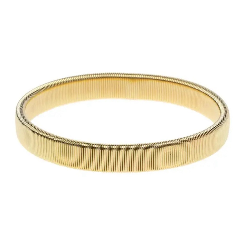 Men Stainless Steel Punk Style Elastic Metal Armband Bracelet - Picture 12 of 16